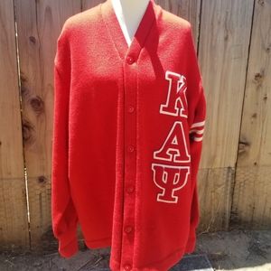 Skookum Letterman Virgin Wool Kappa Alpha PSI Vintage Tall Cardigan Sweater Made